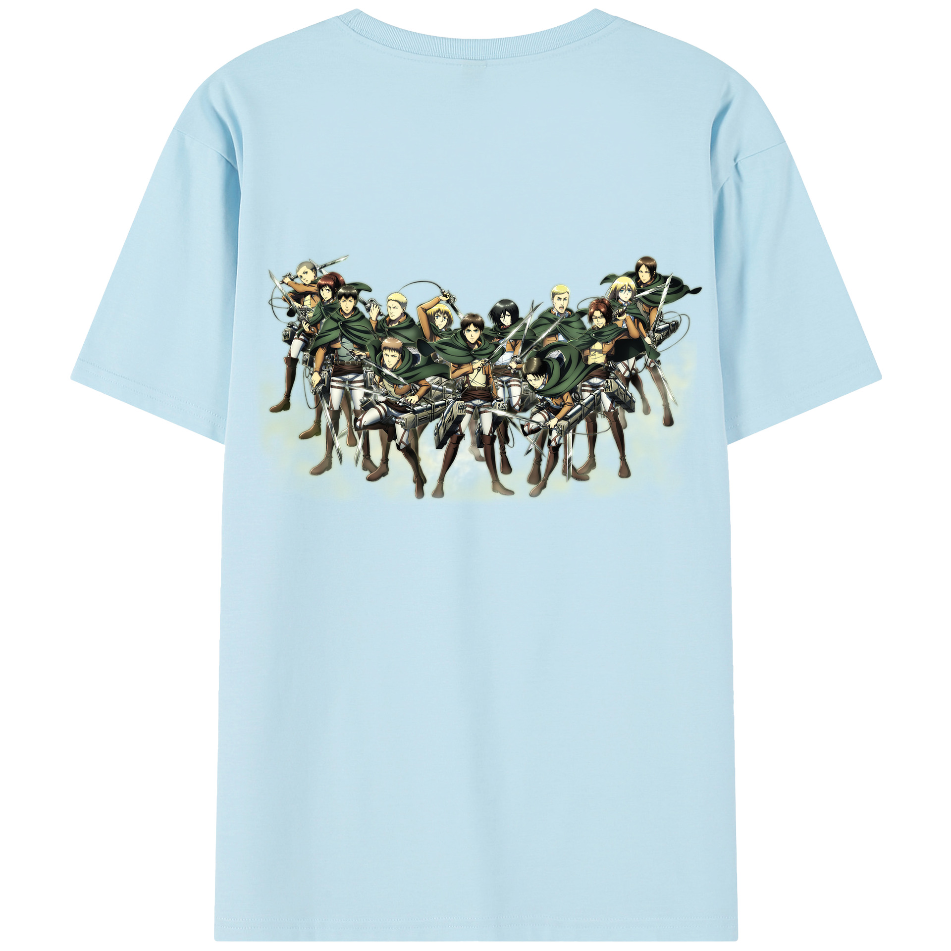 （画像用） 進撃の巨人 Attack on Titan 綿100％半袖Tシャツ（背面プリント）